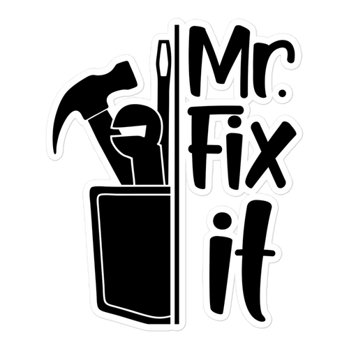 Mr fix It Bubble-free stickers