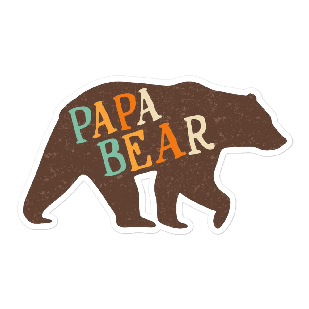 Papa Bear Bubble-free stickers