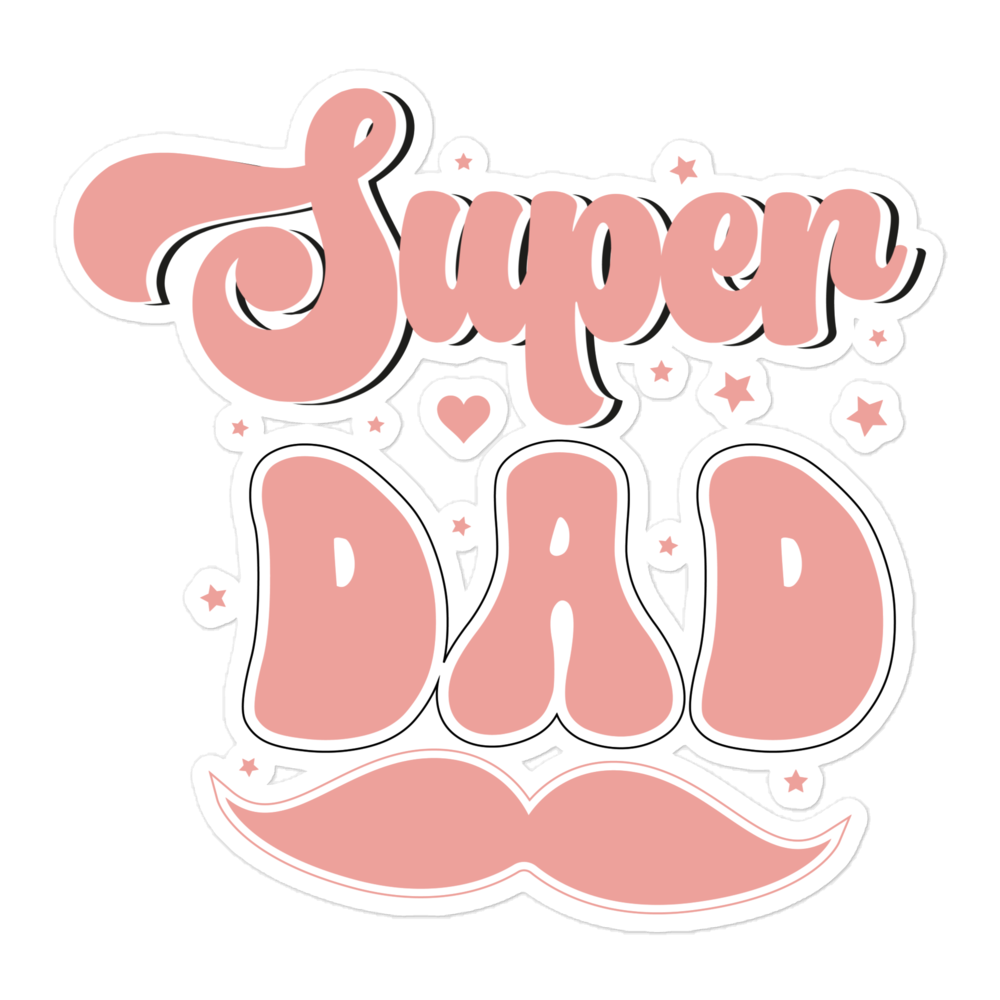 Super Dad Bubble-free stickers