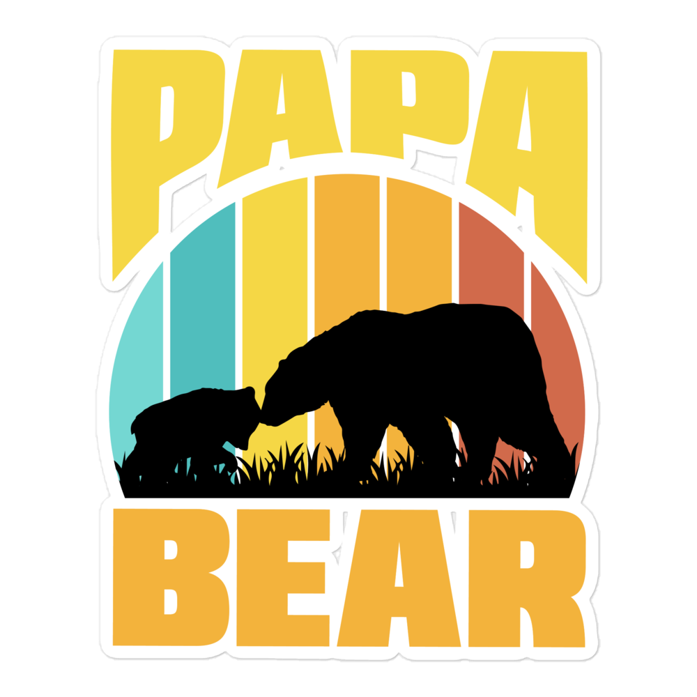 Papa Bear Bubble-free stickers