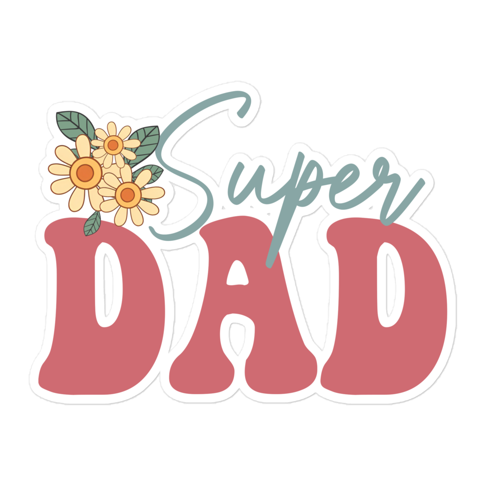 Super Dad Bubble-free stickers