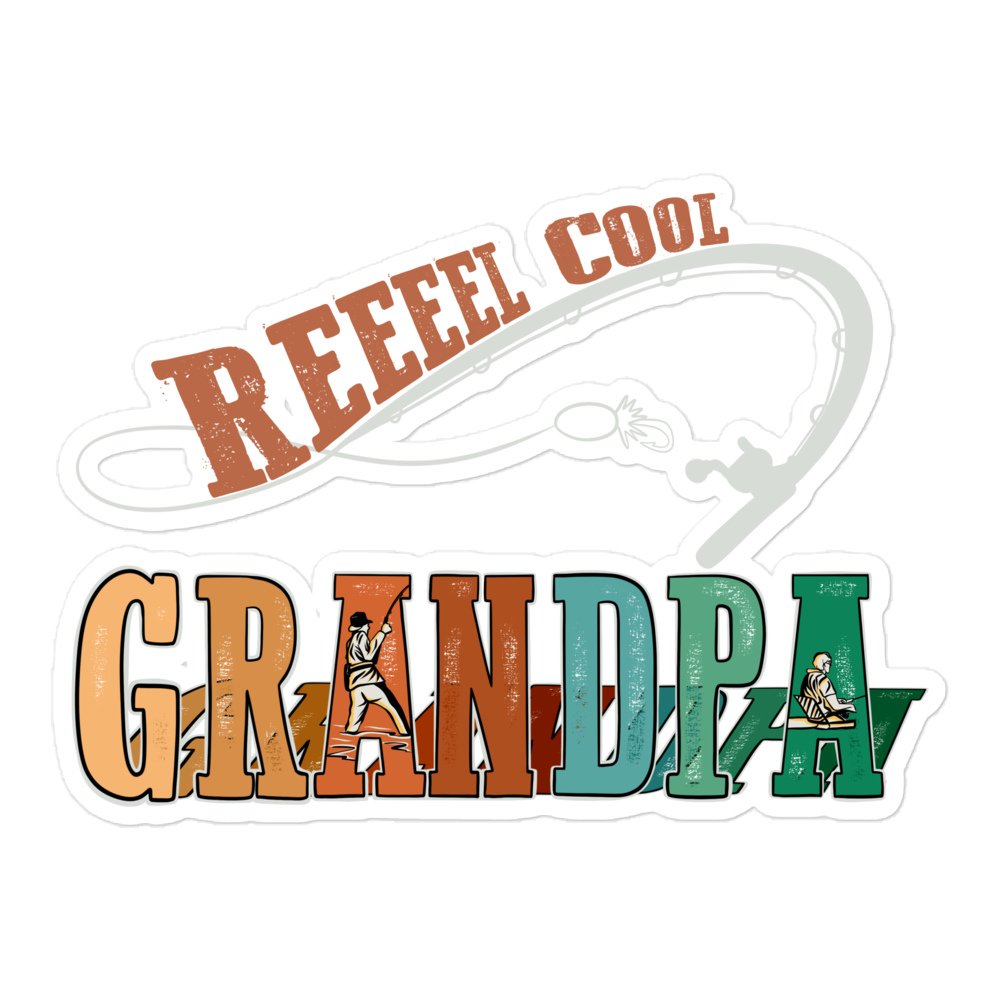 Reel Cool Grandpa Bubble-free stickers