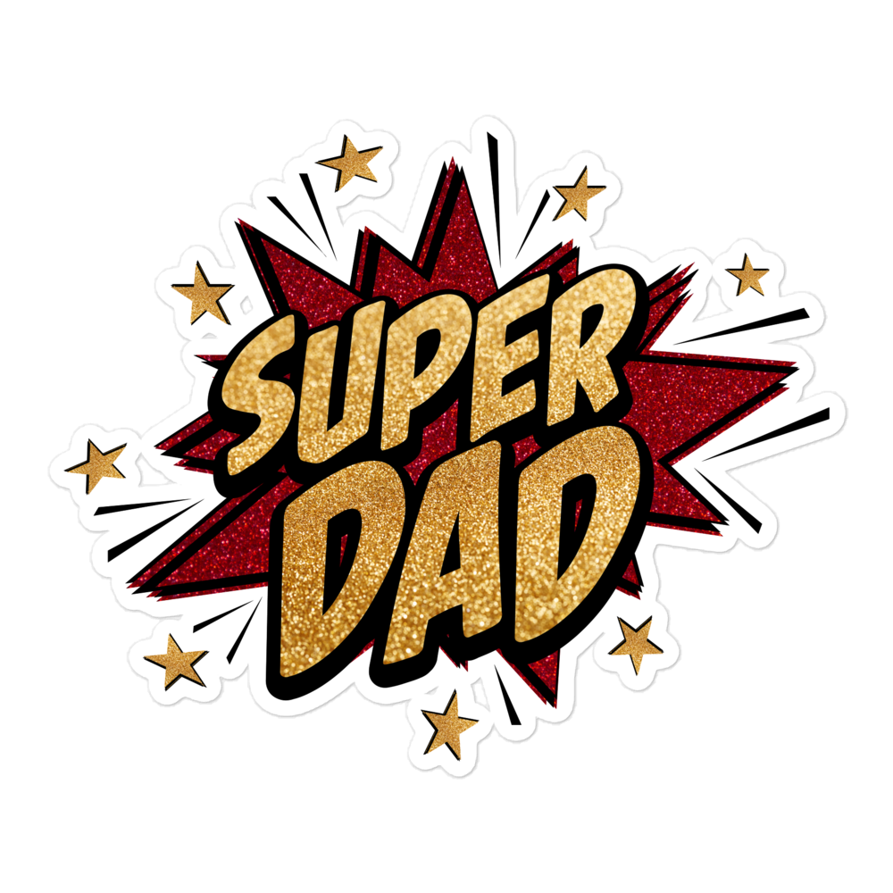 Super Dad Bubble-free stickers