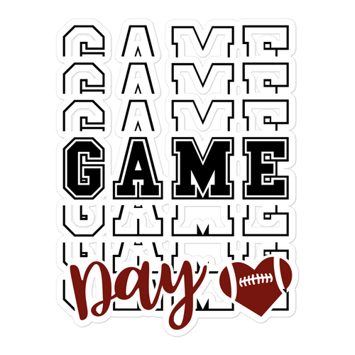 Game Day Bubble-free stickers