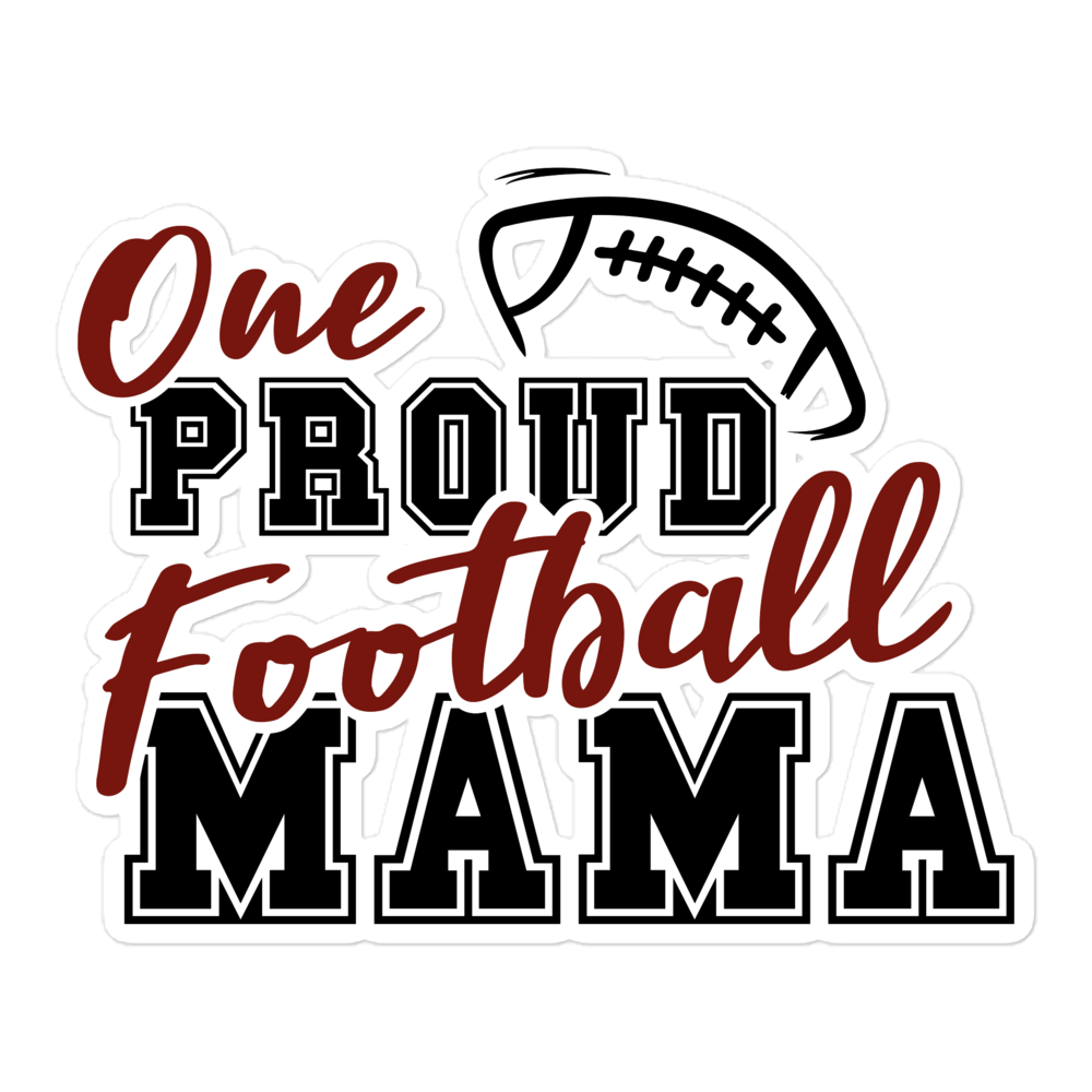 One Proud Football Mom Bubble-free stickers