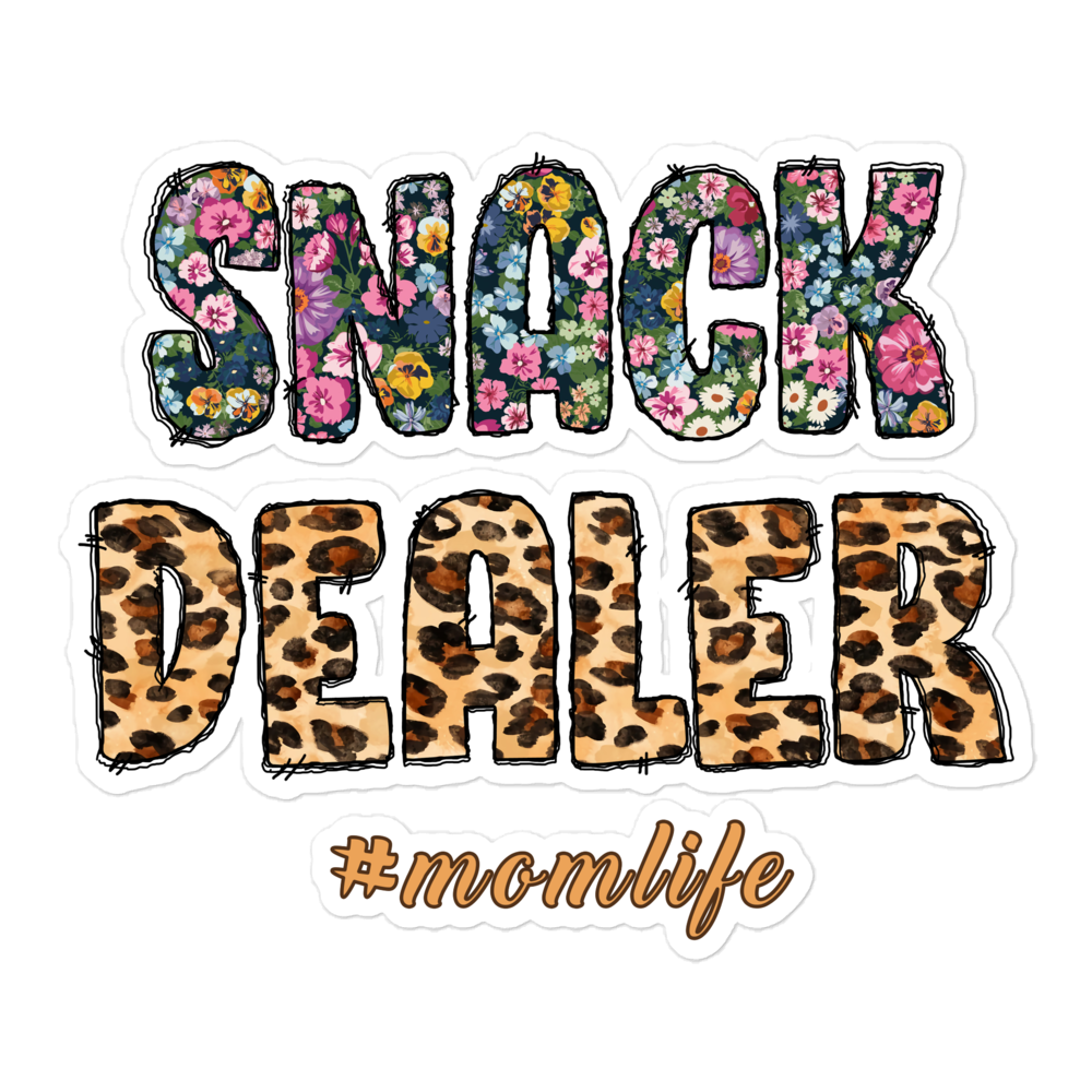 Snack Dealer #Momlife Bubble-free stickers