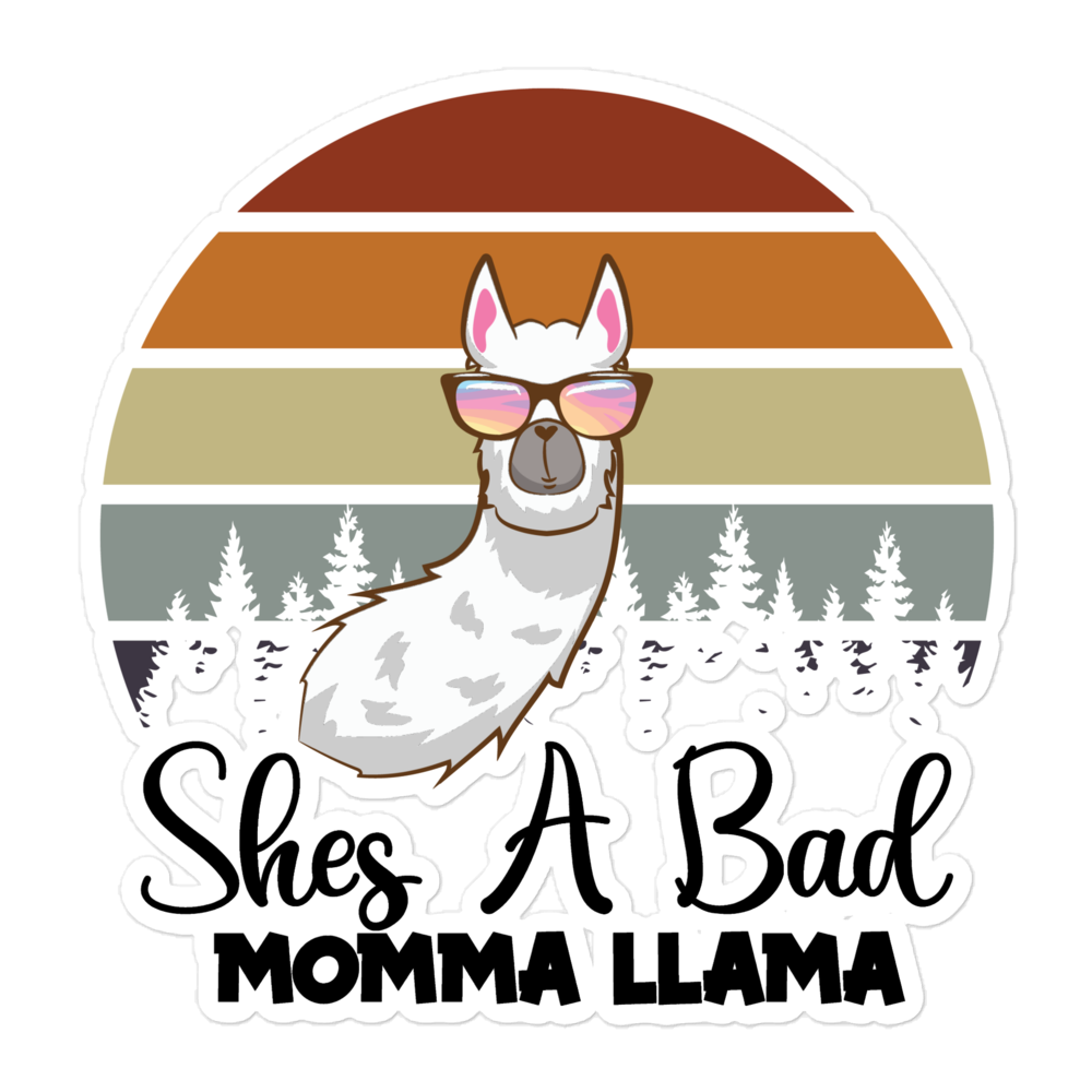 She's A Bad Momma Llama Bubble-free stickers