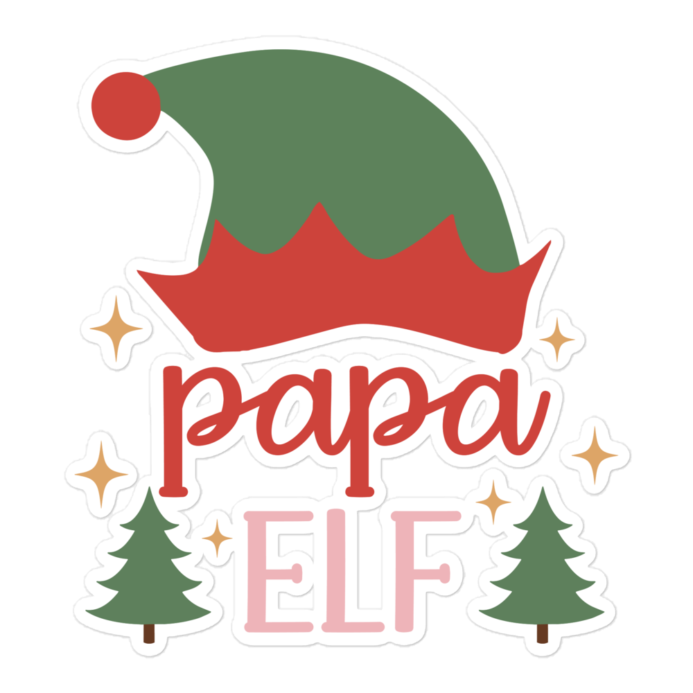 Papa Elf Bubble-free stickers