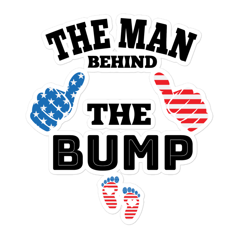 The Man Behind The Bump Bubble-free stickers