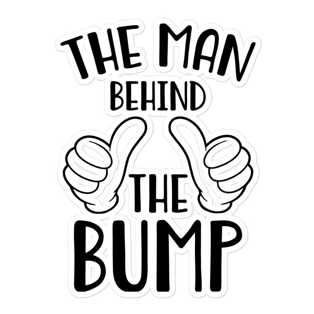 The Man Behind The Bump Bubble-free stickers