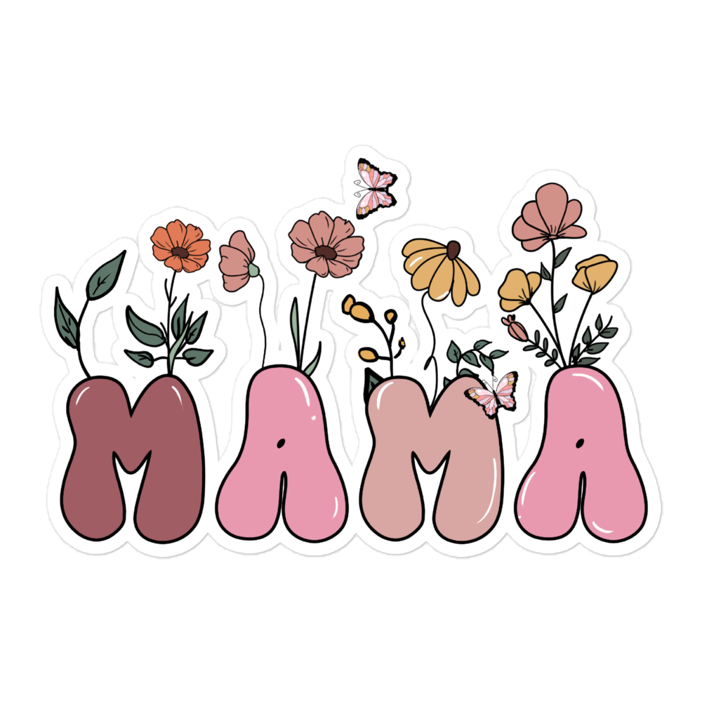 Floral Mama Bubble-free stickers