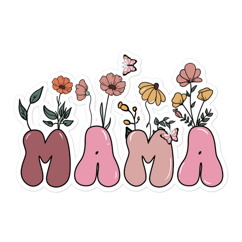 Floral Mama Bubble-free stickers