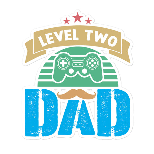 Level Two Dad Bubble-free stickers