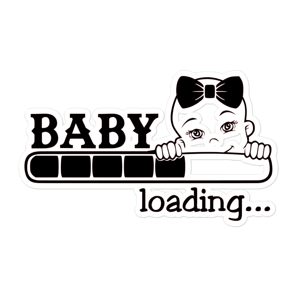 Baby Loading..... Bubble-free stickers