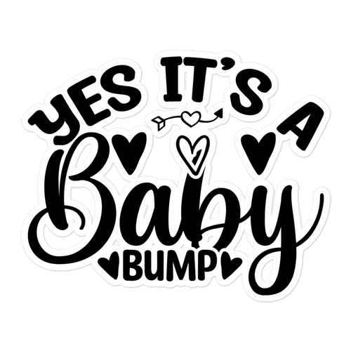 Yes It's A Baby Bump Bubble-free stickers