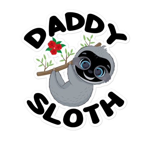 Daddy Sloth Bubble-free stickers