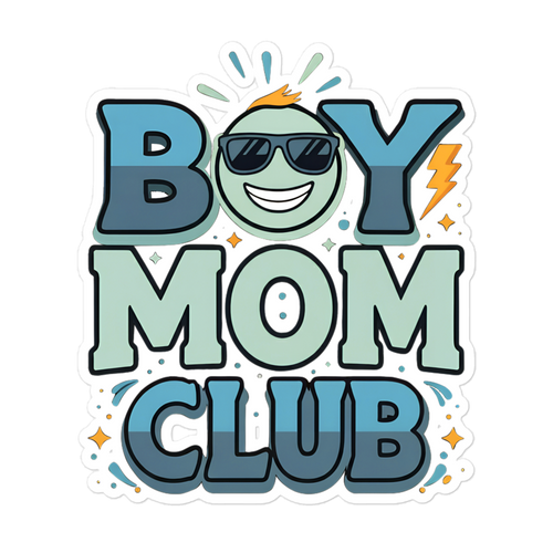 Boy Mom Club Bubble-free stickers