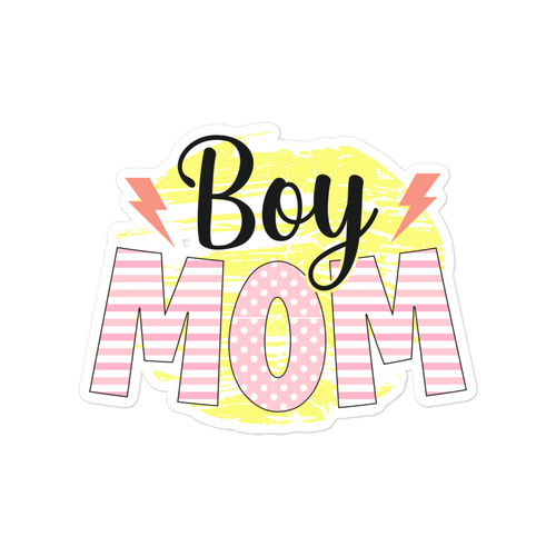 Boy Mom Sublimation Bubble-free stickers