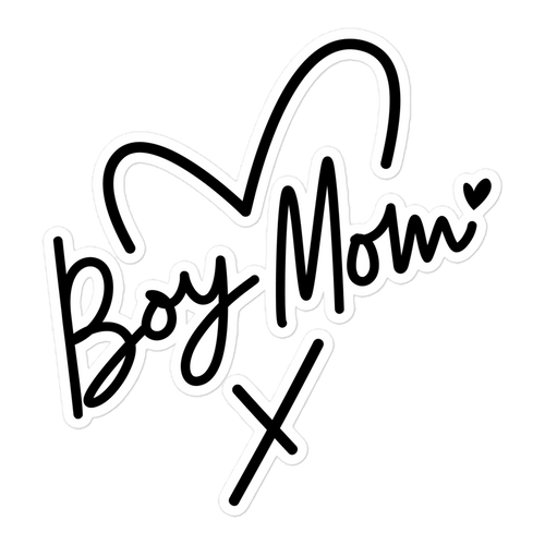 Boy Mom Heart Bubble-free stickers