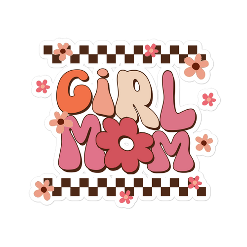 Girl Mom Mothers Day Bubble-free stickers