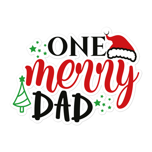 One Merry Dad Bubble-free stickers