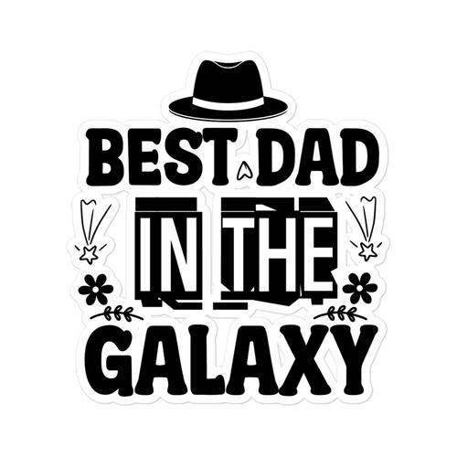 Best Dad In The Galaxy Bubble-free stickers