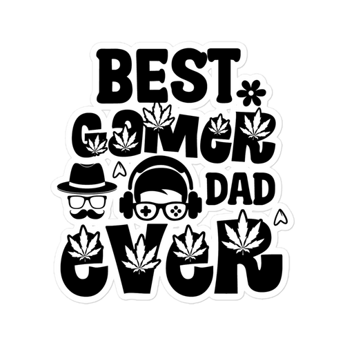 Best Gamer Dad Ever Bubble-free stickers