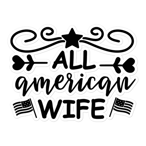 All American Wife Bubble-free stickers