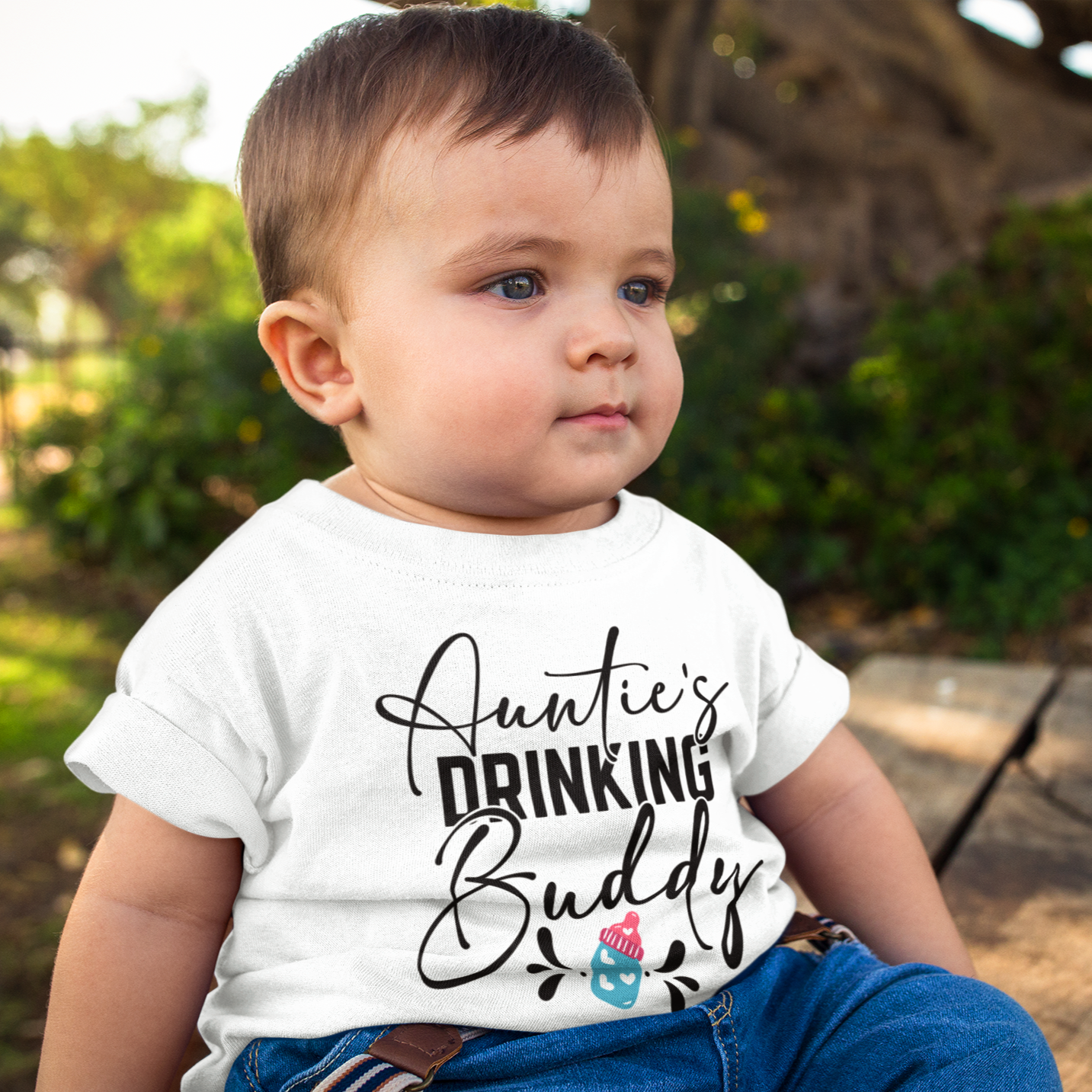 Auntie's drinking Buddy Baby Jersey Short Sleeve Tee