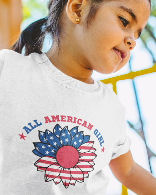 All American Girl Toddler Short Sleeve Tee