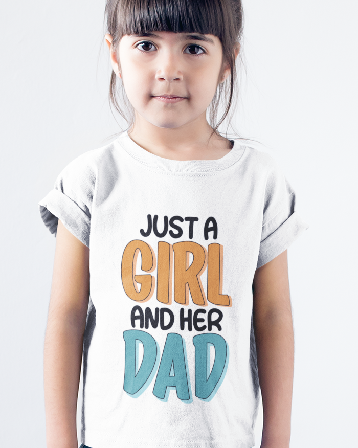 Just A Girl And Her Dad Toddler Short Sleeve Tee