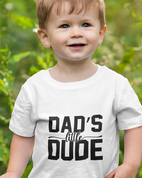 Dad's Little Dude Toddler Short Sleeve Tee