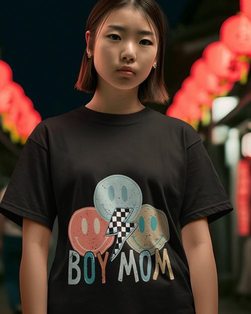 Boy Mom Smile Checker Unisex t-shirt