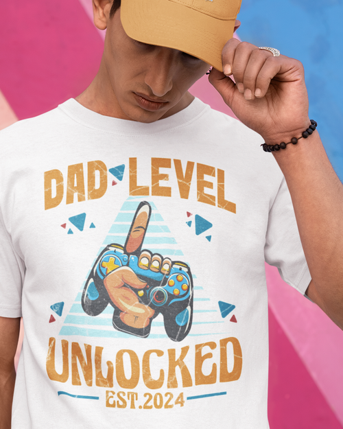 Dad Level Unlocked Est. 2024 Unisex t-shirt