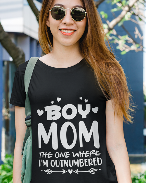 Boy Mom The One Where I'M Outnumbered Unisex t-shirt