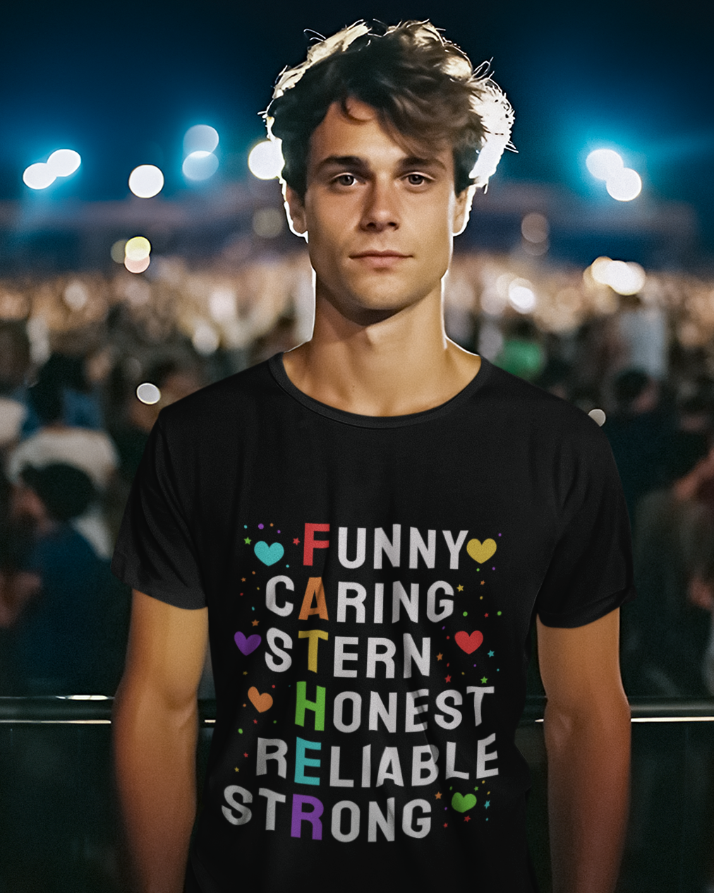 "Funny Caring Stern Honest Reliable" Unisex t-shirt