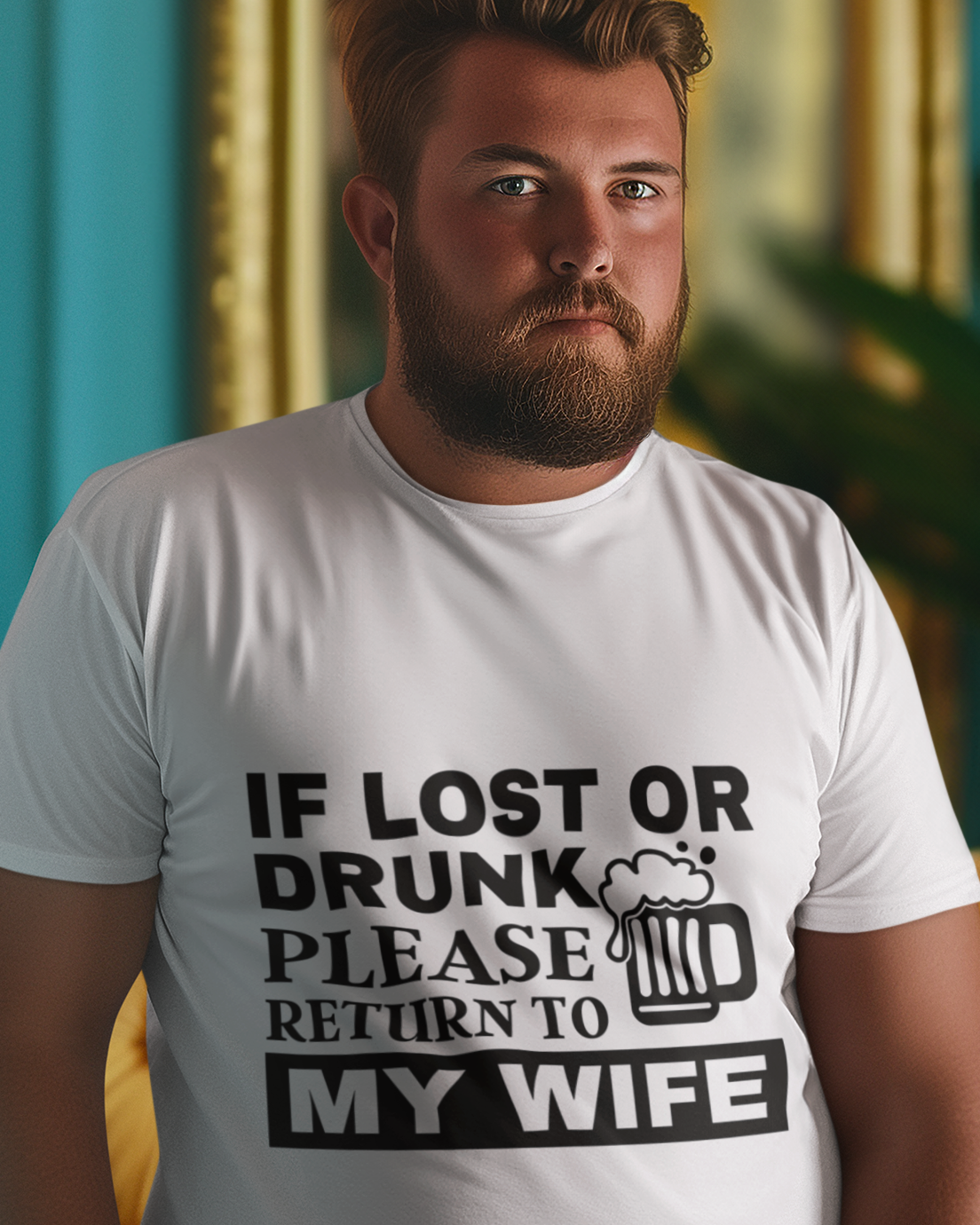 If Lost or Drunk Please Return To My Wife Unisex t-shirt