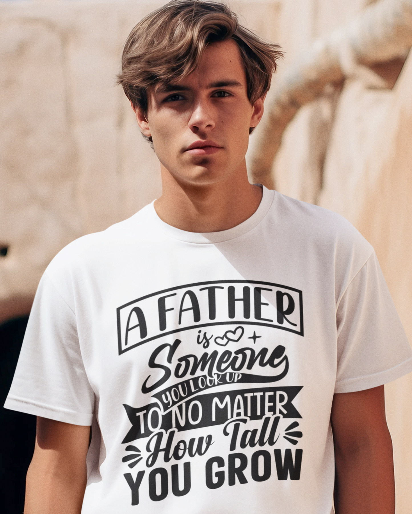 A Father Is Someone You Look Up To No Matter How Tall You Grow Unisex t-shirt