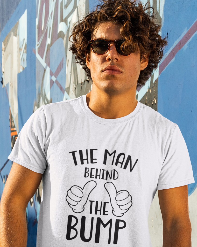 The Man Behind The Bump Unisex t-shirt