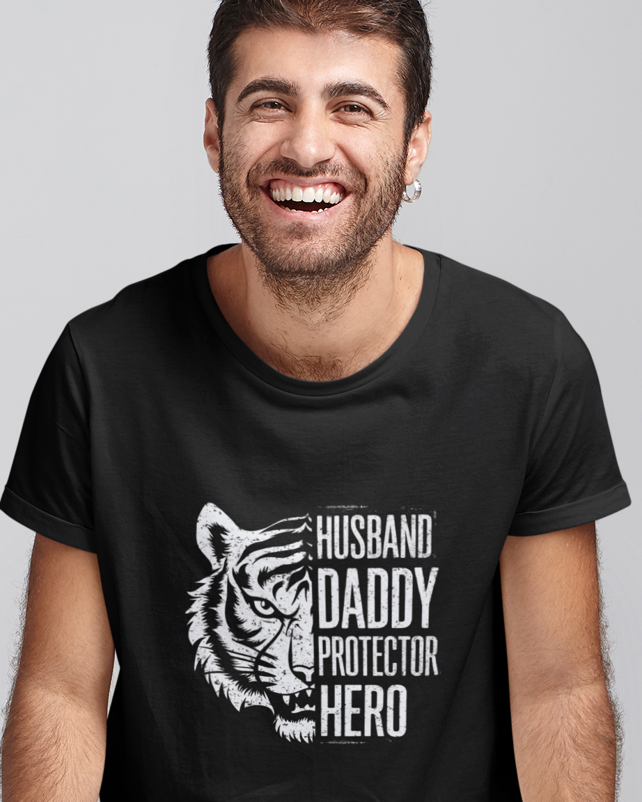 Tiger Husband Daddy Protector Hero Unisex t-shirt