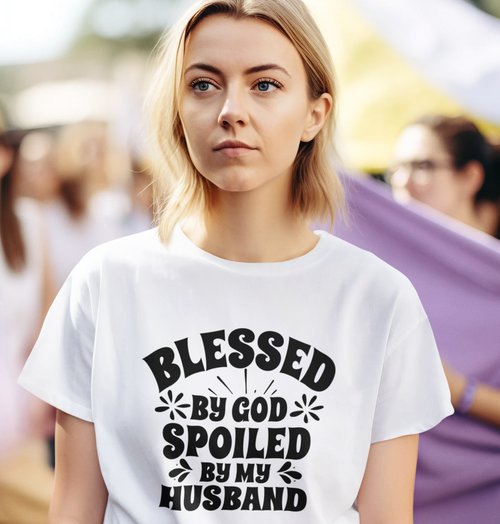 Blessed By God Spoiled By My Husband Unisex t-shirt