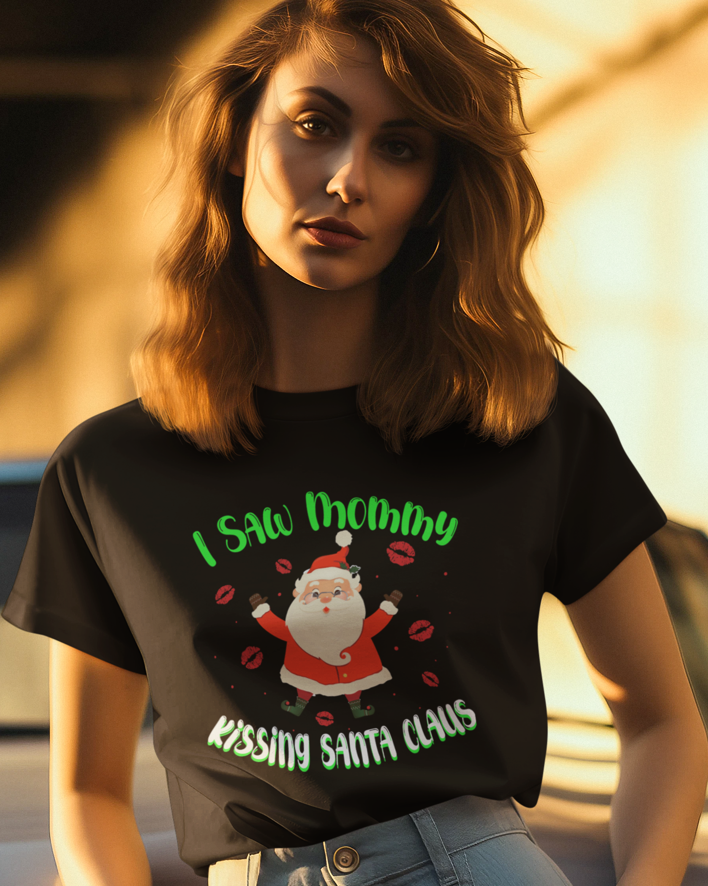 I Saw Mommy Kissing Santa Claus Unisex t-shirt