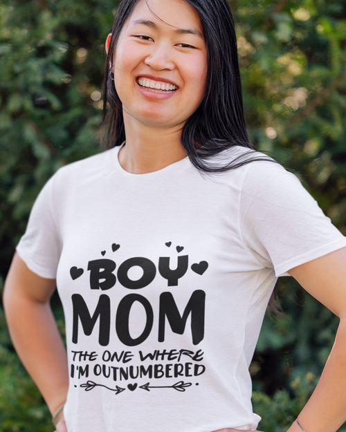 Boy Mom The One Where I'M Outnumbered 2 Unisex t-shirt