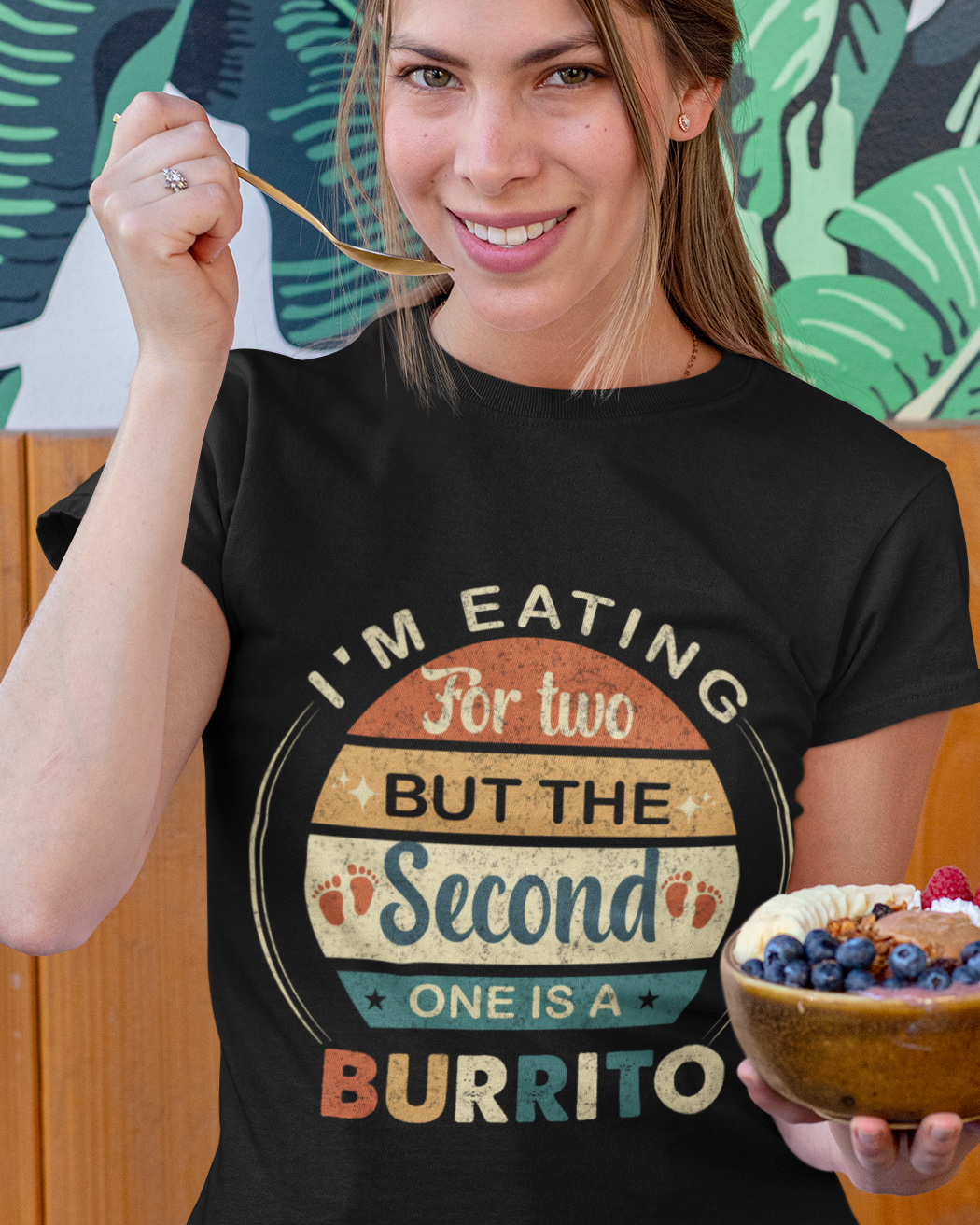 I'm Eating For Two But The Second One Is A Burrito Unisex t-shirt