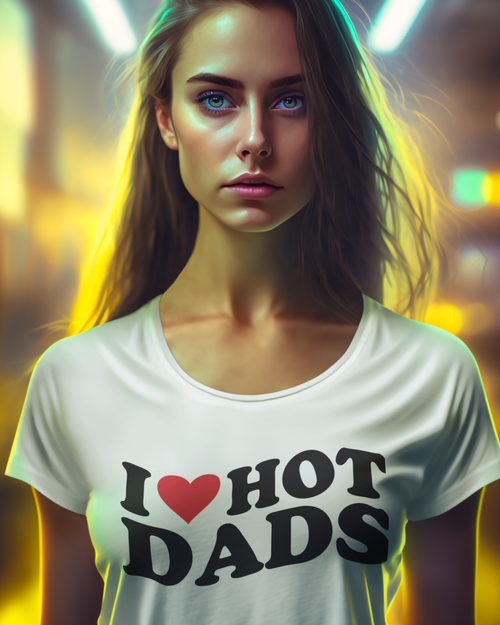 I Love Hot Dads Unisex t-shirt