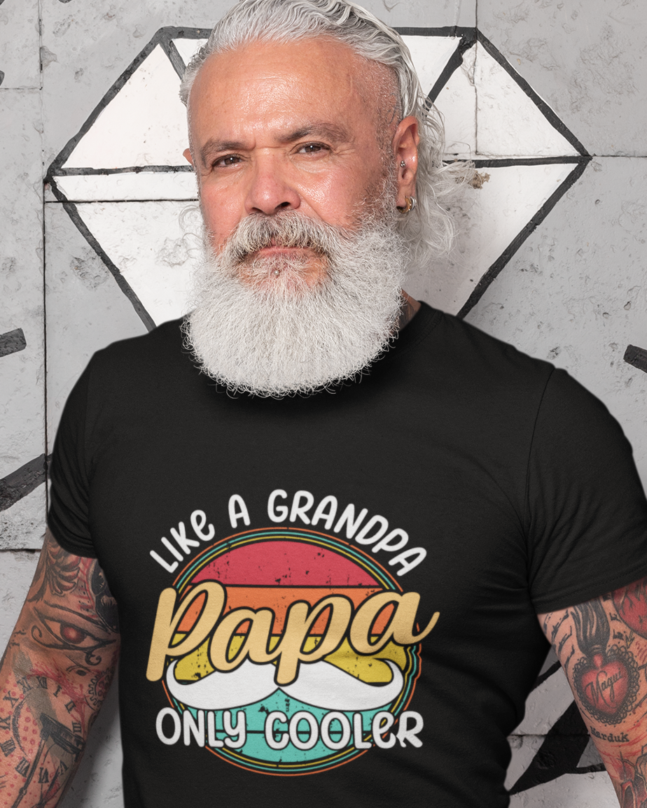 Papa Like A Grandpa Only Cooler Unisex t-shirt