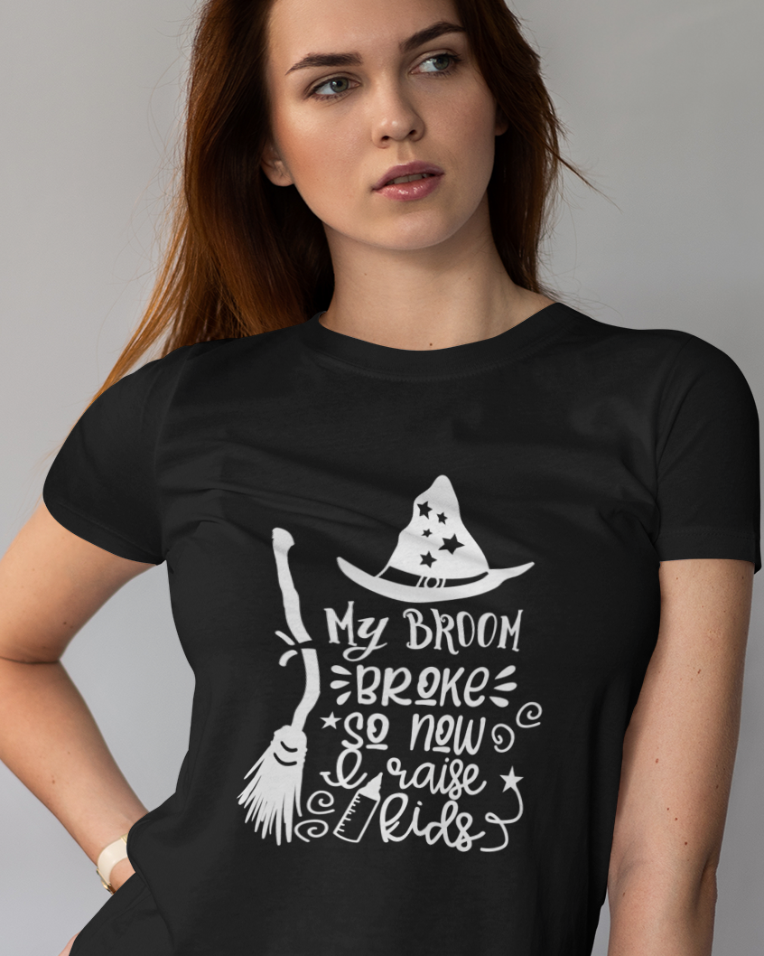 My Broom Broke So I Raise Kids Unisex t-shirt