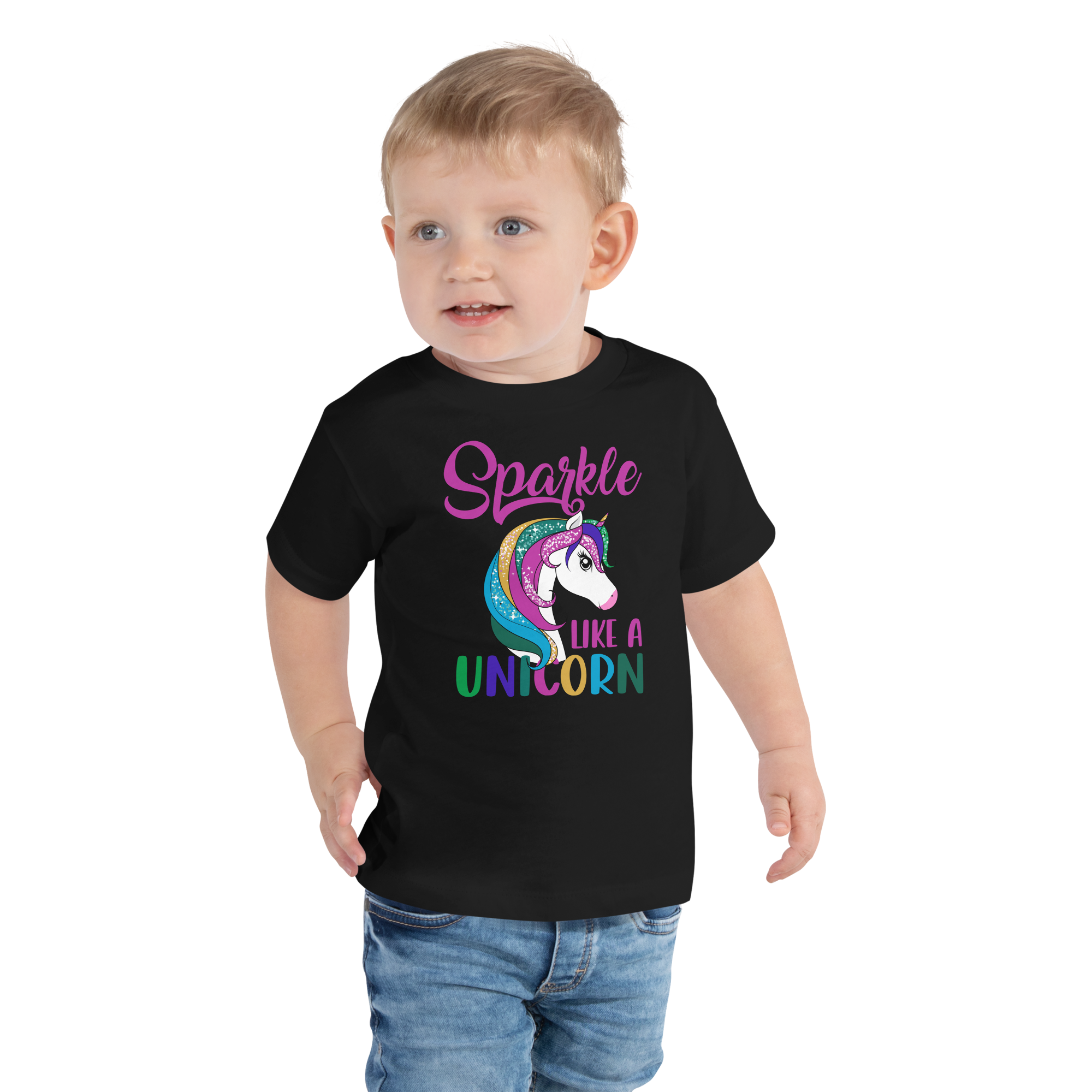 Sparkle Is A Unicorn Toddler Short Sleeve Tee