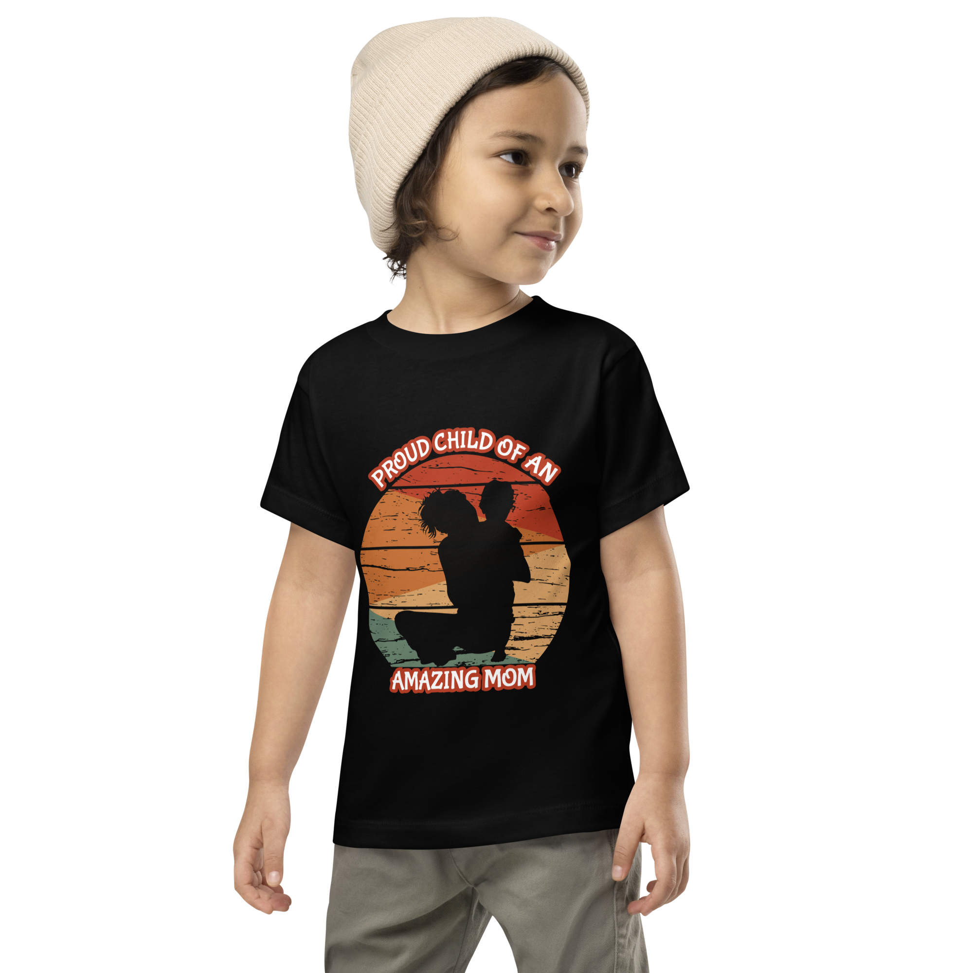 Proud Child Of An Amazing Mom Toddler Short Sleeve Tee