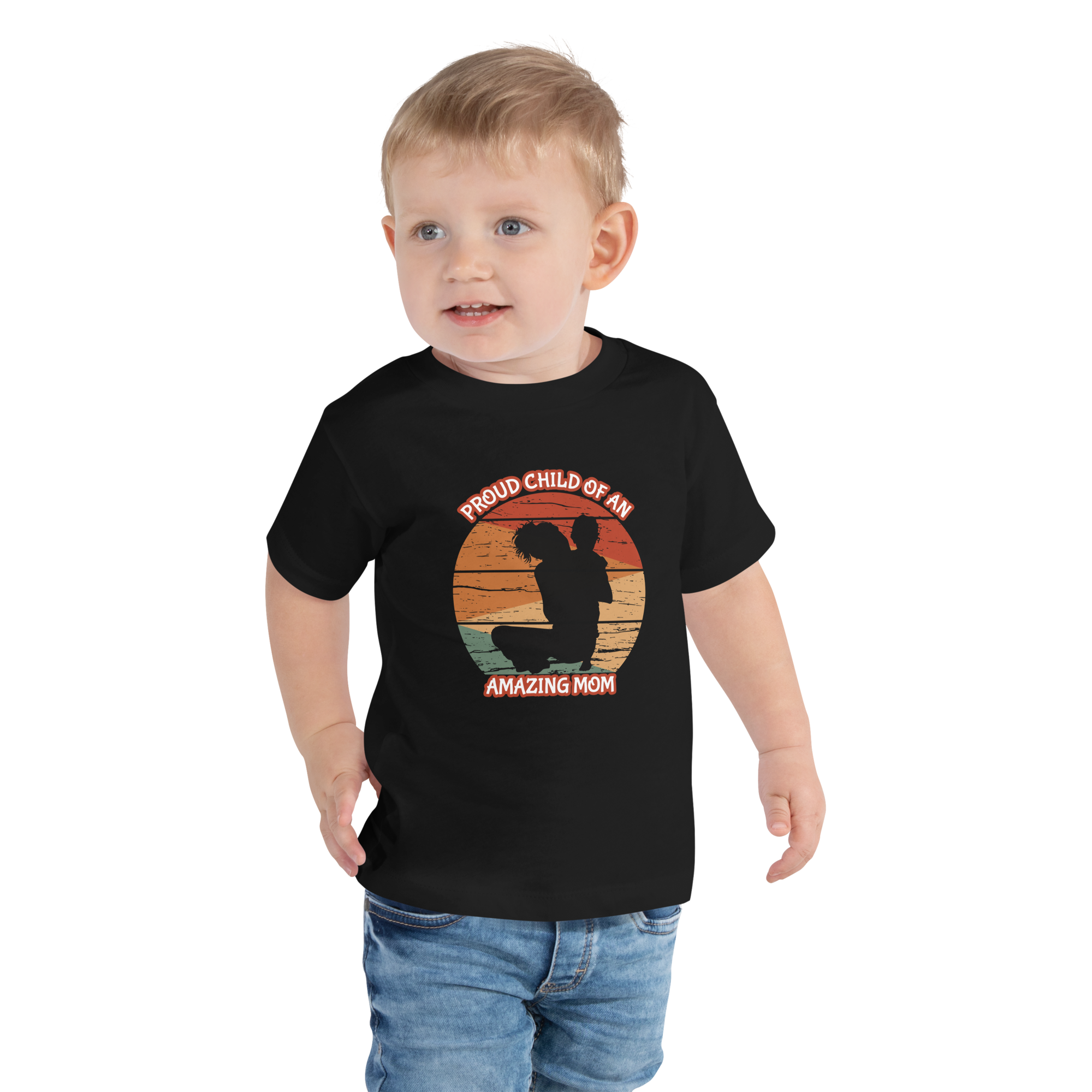 Proud Child Of An Amazing Mom Toddler Short Sleeve Tee